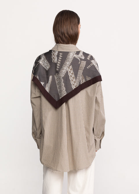 Oversized Shirt with Artistic Print