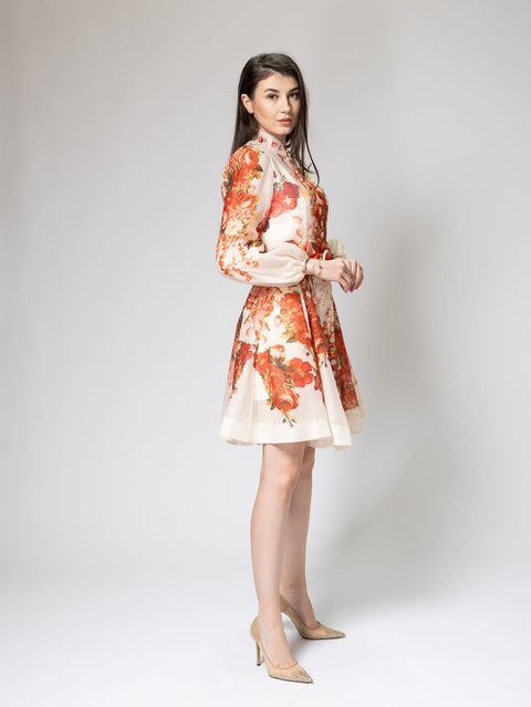 Rochie mini cu imprimeu floral