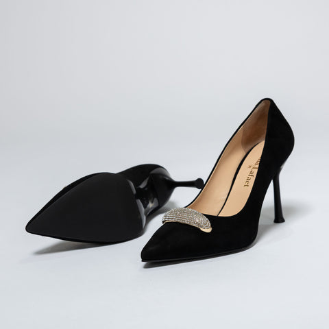 Crystal-Embellished Stiletto Pumps