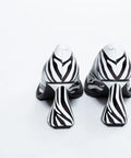 Pantofi din piele naturala,imitatie zebra