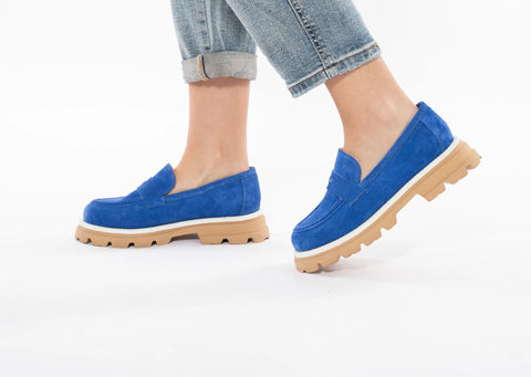 Loafers din piele intoarsa naturală