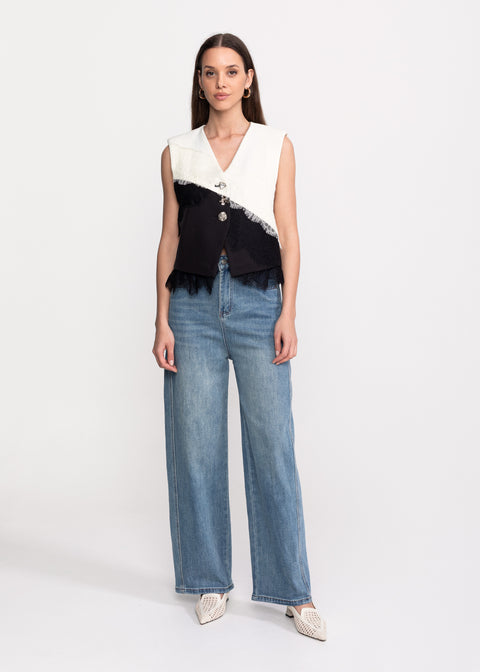 Vest with Lace Details