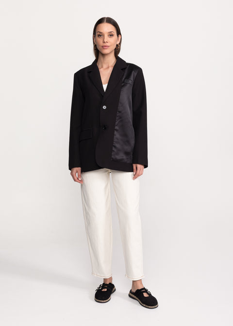 Blazer with Satin Insert