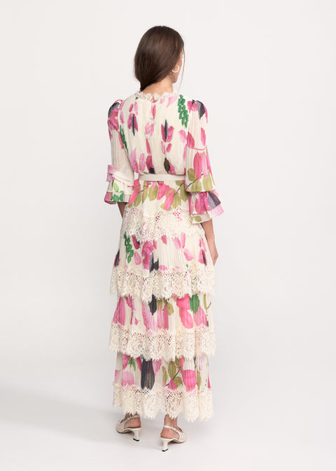 Long Floral Print Dress