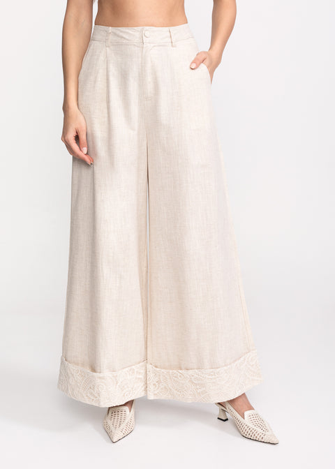 Linen Embroidered Suit