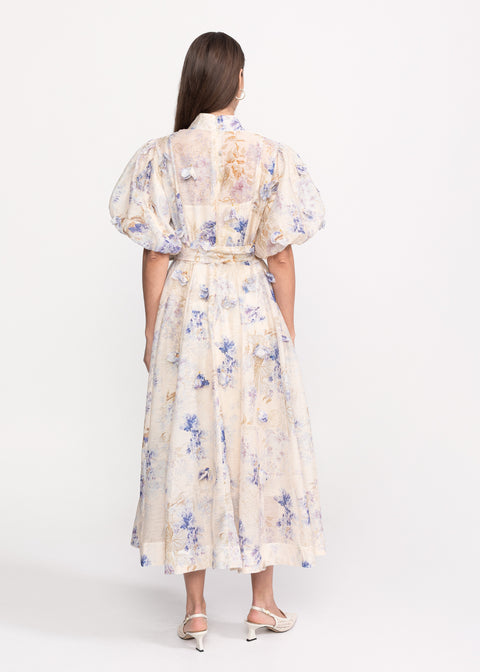Rochie Midi cu maneci bufante