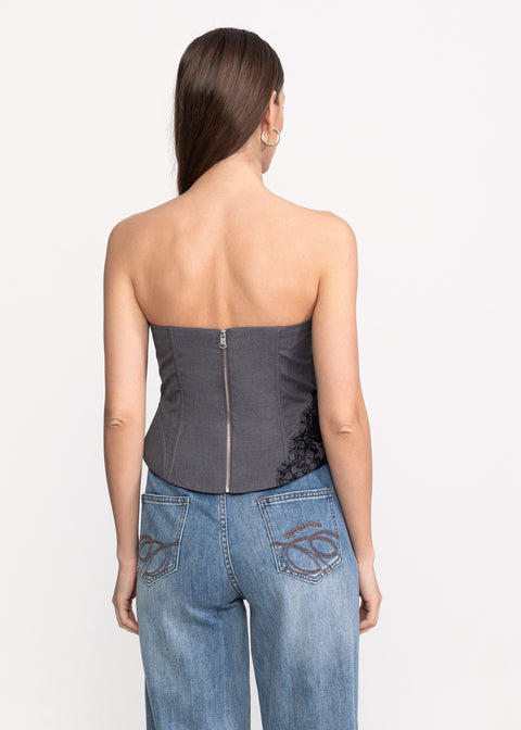 Corset cu cravata decorativa
