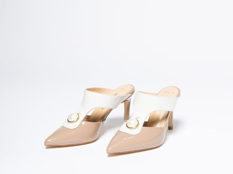 Pantofi cu Toc si Accesoriu Perla