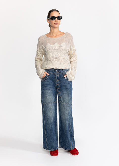 Bluza  tricotata cu textura 5096