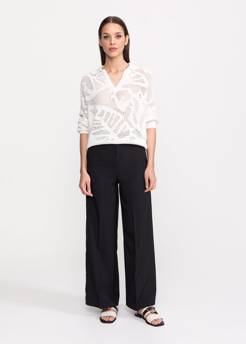 Pantaloni eleganti cu talie inalta