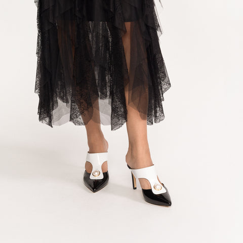 Pantofi cu Toc si Accesoriu Perla