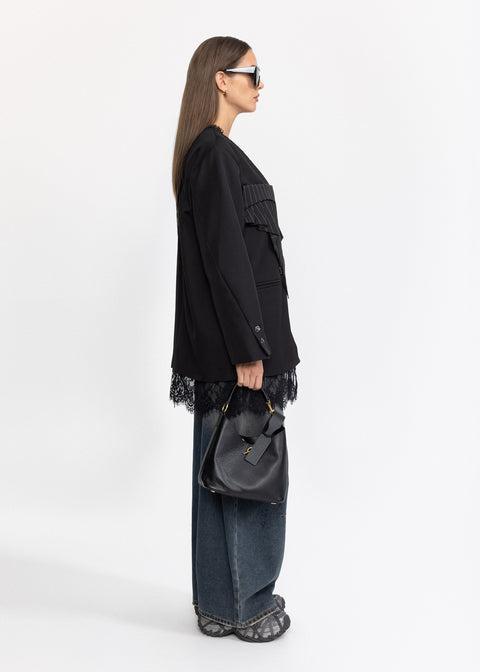Sacou elegant cu insertii din dantela