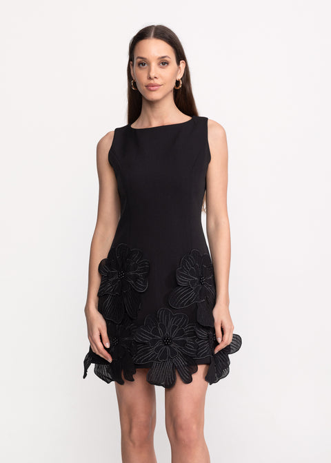 Rochie scurta cu detalii florale