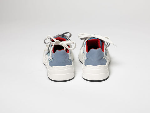 Denim Sneakers with Decorative Stars