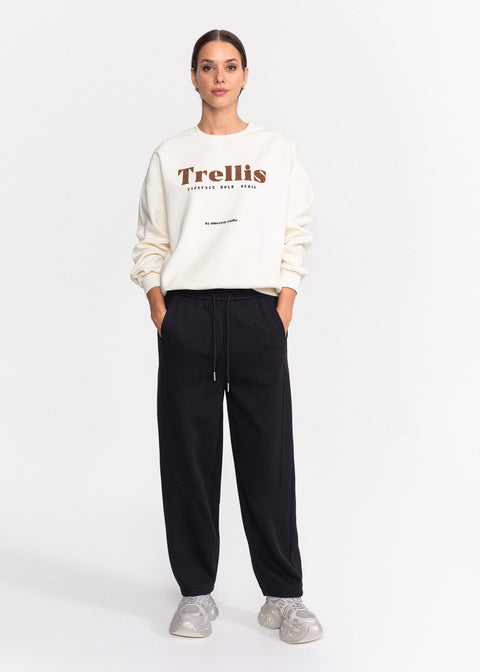 Bluza casual din bumbac cu logo Trellis