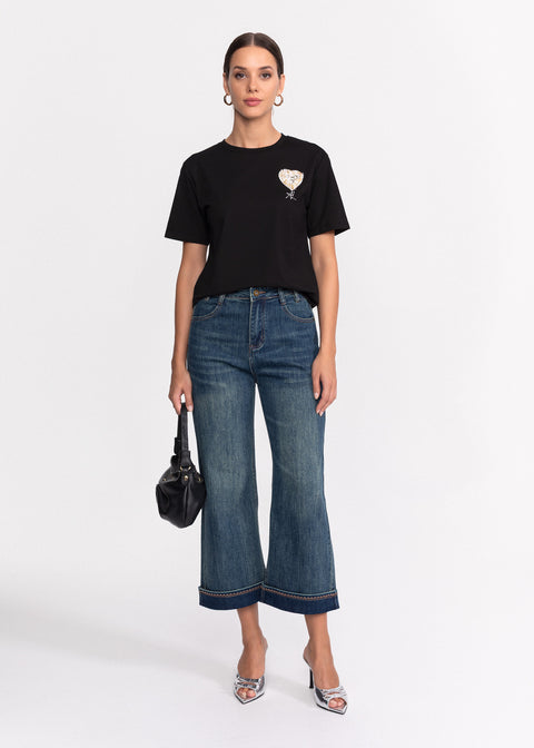 Tricou casual din bumbac AnnaLafaet
