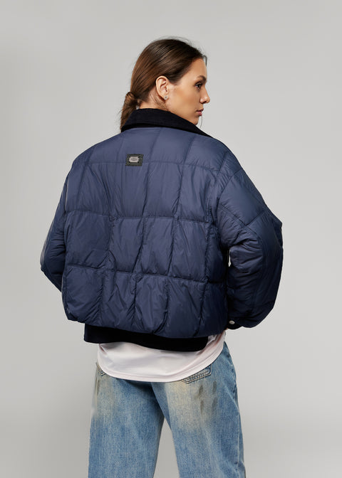 Puffer-Lined Textile Jacket