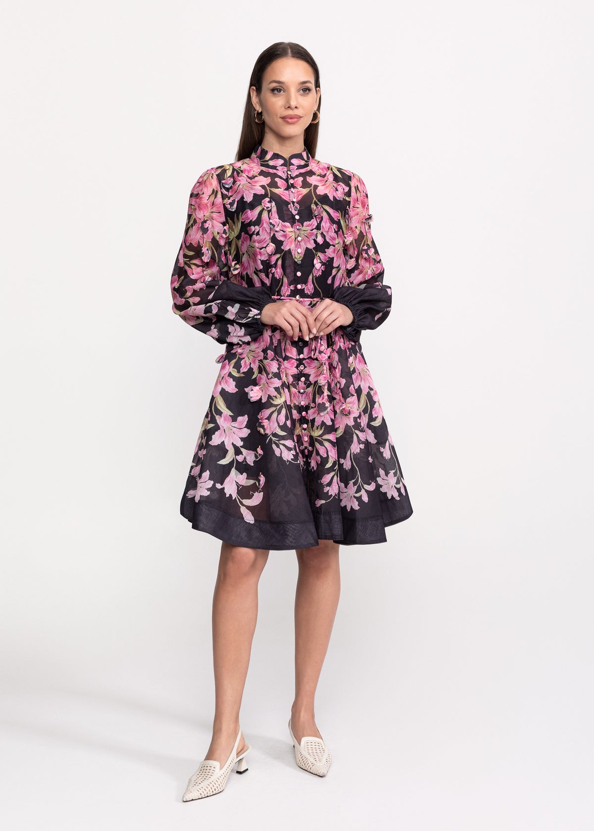Rochie cu imprimeu floral amplu