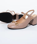 Pantofi decupati la spate,roz poudre