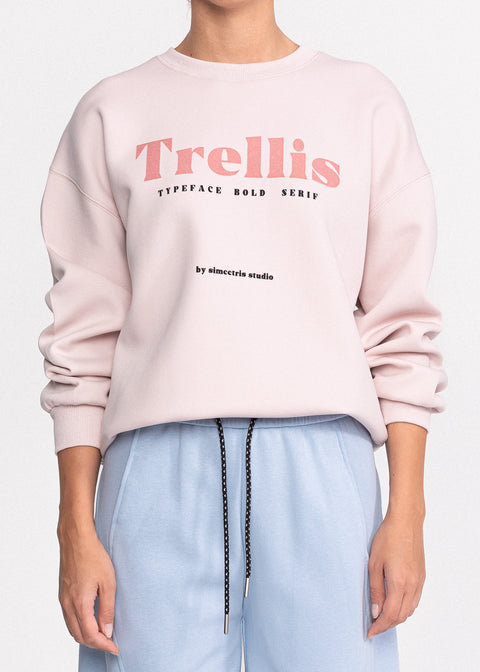 Bluza casual din bumbac cu logo Trellis