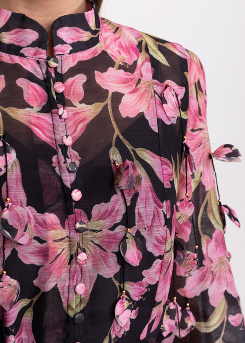 Rochie cu imprimeu floral amplu