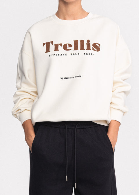 Bluza casual din bumbac cu logo Trellis