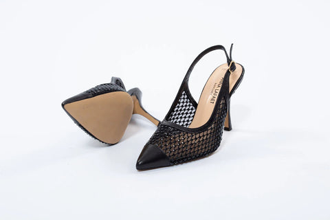 Pantofi eleganți cu plasă și vârf ascuțit – toc subțire 9 cm AnnaLaFaet