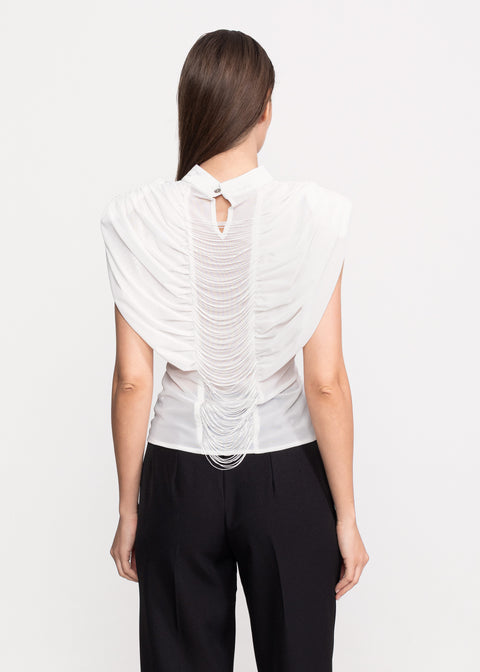 Top elegant cu drapaje