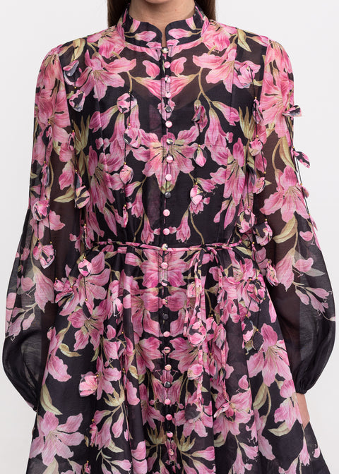 Rochie cu imprimeu floral amplu