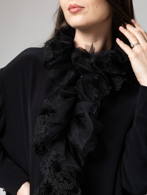 Lace Ruffle Blouse