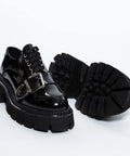 Pantofi din piele naturala accesorizati cu curea