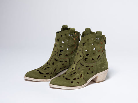 Perforated Ankle Boots