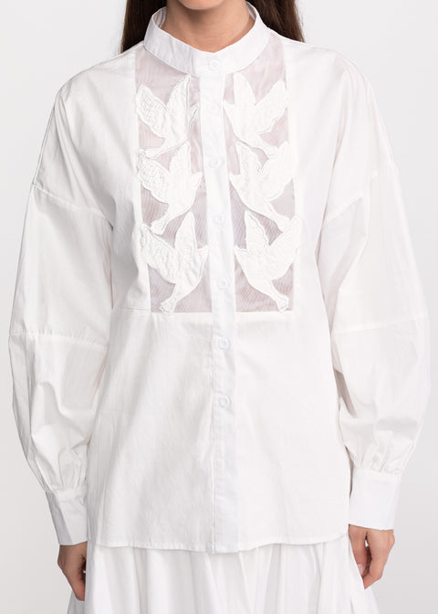 Embroidered Shirt and Skirt Set