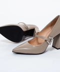 Pantofi din piele naturala,cu accesoriu din cristale