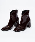 Botine Glamour din Piele Naturală Lăcuită