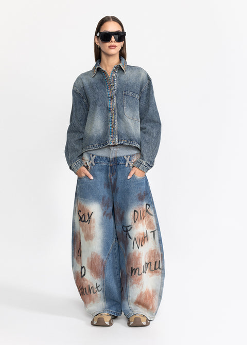 Denim shirt with contrast stitching 3