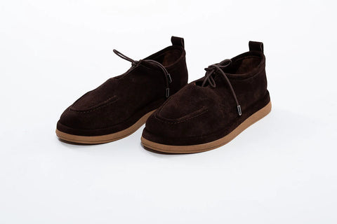 Loafers derby maro închis cu șiret - Annalafaet