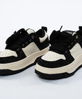 Adidași casual alb-negru cu aplicații glitter negre – Urban Contrast – AnnaLaFaet