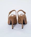 Pantofi din piele întoarsă naturală cu toc de 10 cm – eleganță atemporală și textură sofisticată