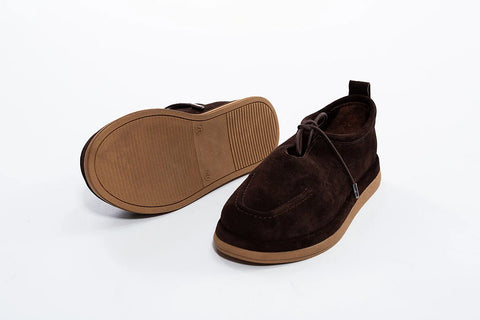 Loafers derby maro închis cu șiret - Annalafaet