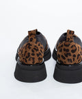 Pantofi Loafers din piele intoarsa leopardata