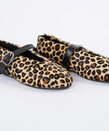 Mocasini din piele naturala leopard