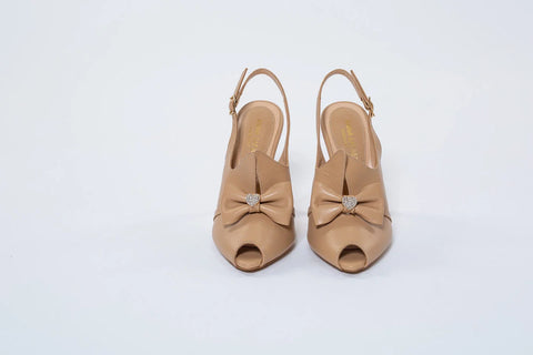 Pantofi din piele naturală nude cu toc înalt de 11 cm – puterea eleganței autentice