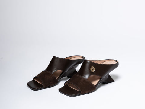 Modern Mules with Geometric Heel