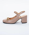 Pantofi decupati la spate,roz poudre