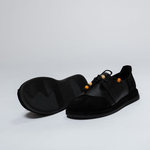 Leather Loafers with Decorative Beads