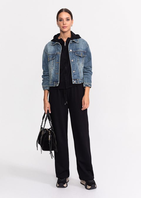 Geaca denim cu croiala clasica 68991