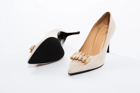 Pantofi eleganti din piele întoarsă