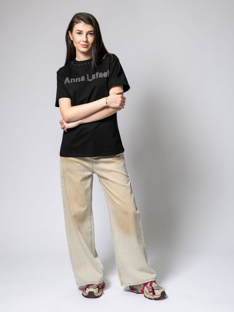 Cotton T-Shirt with Snap Buttons