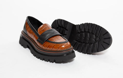 Pantofi din piele naturala maro